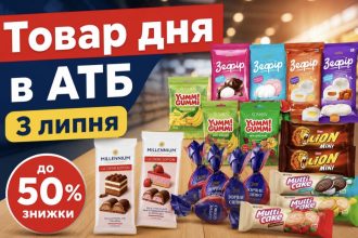 Товар дня в АТБ 3 липня 2026 — що можна купити сьогодні зі знижкою до 50%