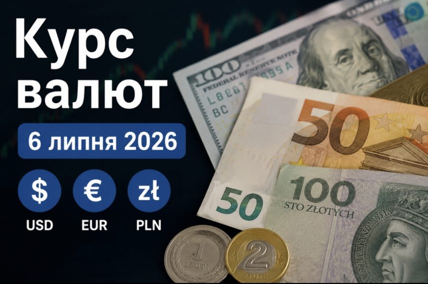 Курс валют на 6.07.2026: скільки коштують долар євро і злотий