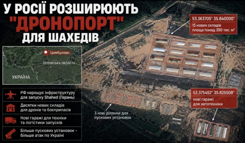 Шахедів стане більше — супутники показали нові склади РФ для дронів біля України