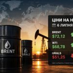 Ціни на нафту 6 липня 2026 — скільки коштує Brent, WTI та Urals сьогодні