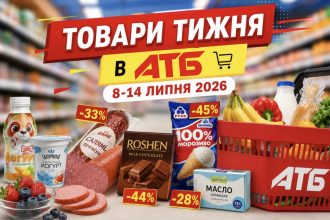В АТБ стартували нові знижки: які товари можна придбати дешевше з 8-14 липня 2026 року