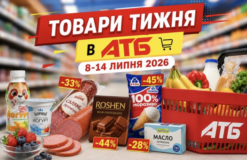 В АТБ стартували нові знижки: які товари можна придбати дешевше з 8-14 липня 2026 року