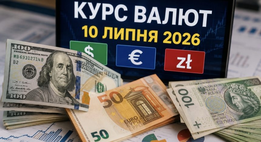 Курс валют на 10.07.2026: скільки коштують долар євро і злотий