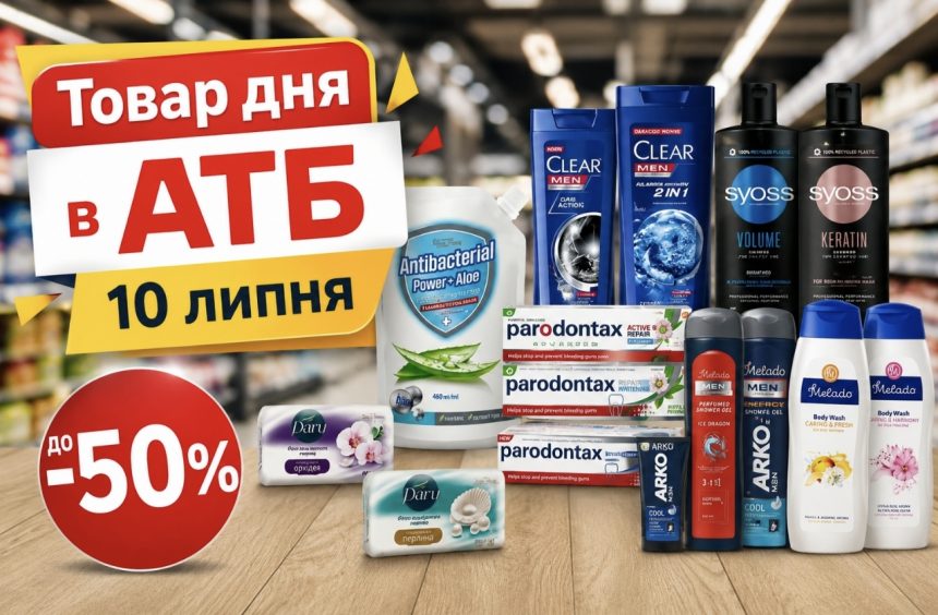 Товар дня в АТБ 10 липня 2026 — що можна купити сьогодні зі знижкою до 50%