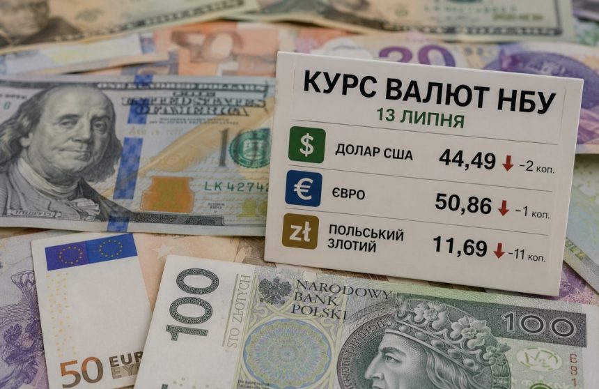 Курс валют на 13.07.2026: скільки коштують долар євро і злотий