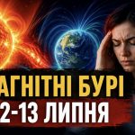 Магнітні бурі 12-13 липня 2026: який K-індекс сьогодні та як сонячна активність вплине на самопочуття