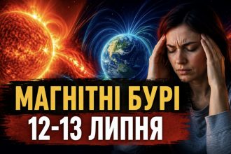 Магнітні бурі 12-13 липня 2026: який K-індекс сьогодні та як сонячна активність вплине на самопочуття