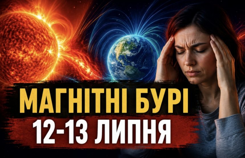 Магнітні бурі 12-13 липня 2026: який K-індекс сьогодні та як сонячна активність вплине на самопочуття