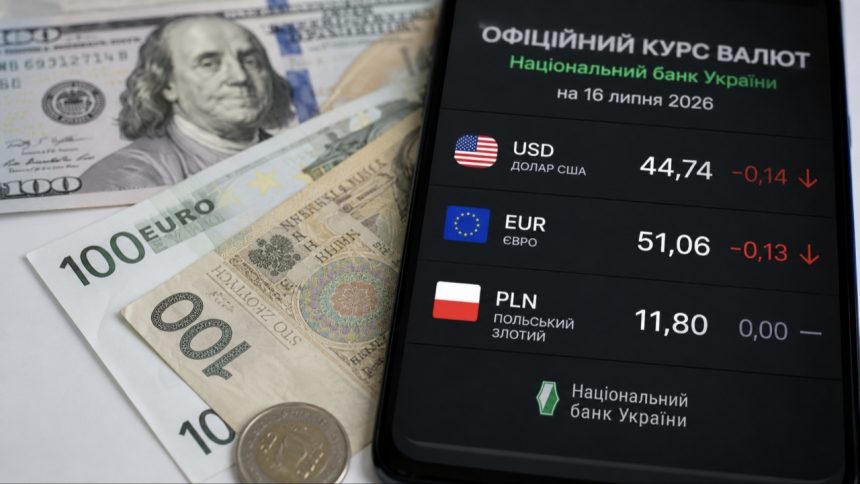 Курс валют на 16 липня 2026 року: скільки коштують долар, євро та злотий