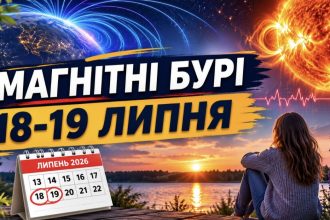 Магнітні бурі 18–19 липня 2026 року: який буде K-індекс та чи вплине сонячна активність на самопочуття