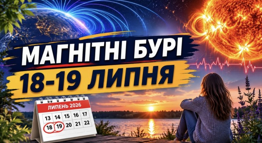 Магнітні бурі 18–19 липня 2026 року: який буде K-індекс та чи вплине сонячна активність на самопочуття