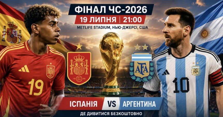 Іспанія – Аргентина: де безкоштовно дивитися фінал ЧС-2026 онлайн та о котрій початок матчу