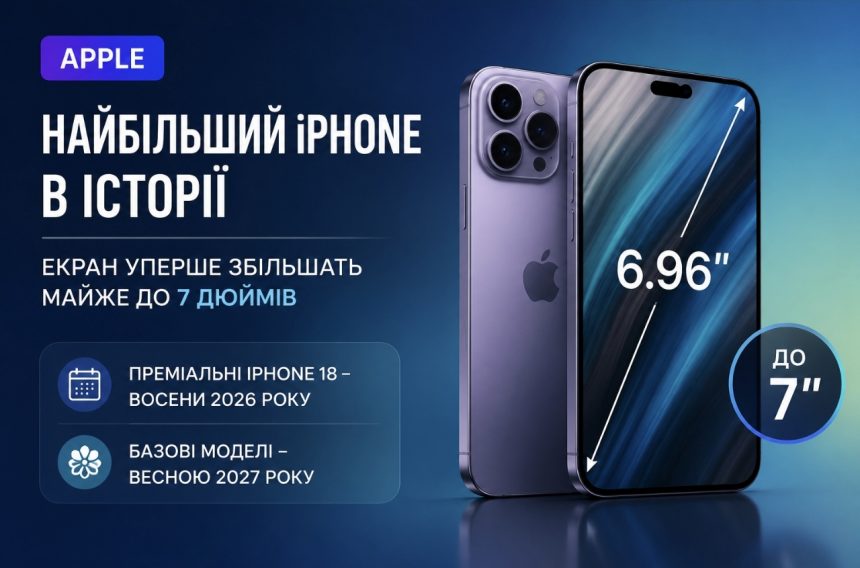 Apple випустить найбільший iPhone в історії — яким буде 7-дюймовий iPhone 19 Pro Max і коли його представлять