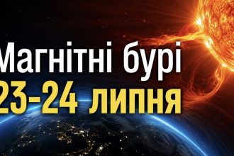 Магнітні бурі 23–24 липня 2026 року: який буде K-індекс та чи вплине сонячна активність на самопочуття