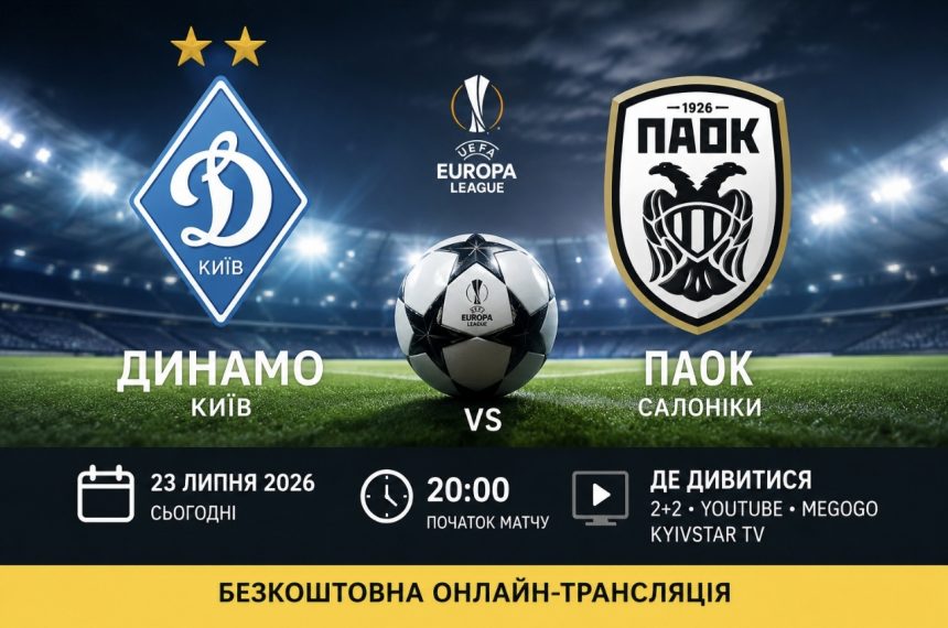 Як дивитися «Динамо» — ПАОК безкоштовно сьогодні: де покажуть матч