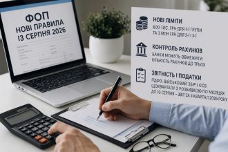 Що зміниться для ФОПів із 14 серпня 2026 року — нові банківські ліміти до 3 млн грн і посилення контролю