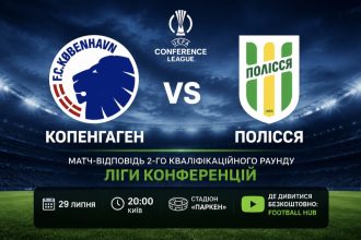 Копенгаген – Полісся: де безкоштовно дивитися матч-відповідь другого кваліфікаційного раунду Ліги конференцій
