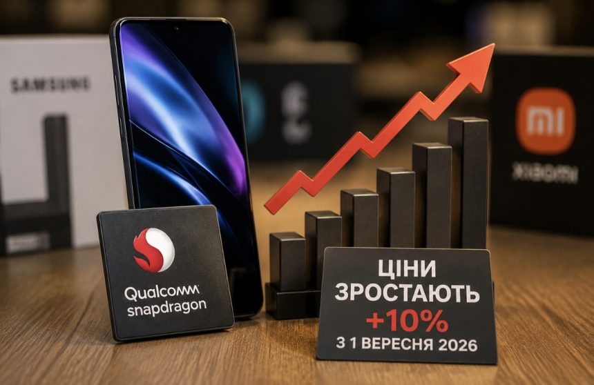 Скільки коштуватимуть смартфони у 2026 році: як підвищення цін Qualcomm вплине на Samsung, Xiaomi та інші бренди