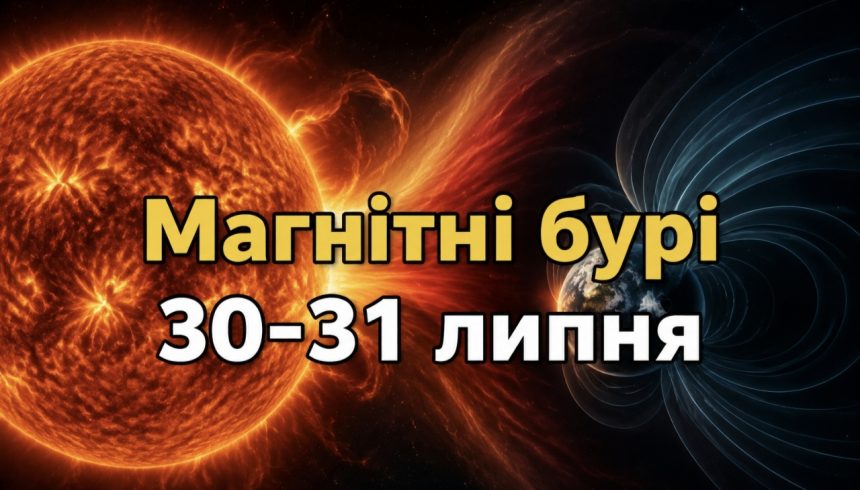 Магнітні бурі 30–31 липня 2026 року: який буде K-індекс та чи вплине сонячна активність на самопочуття