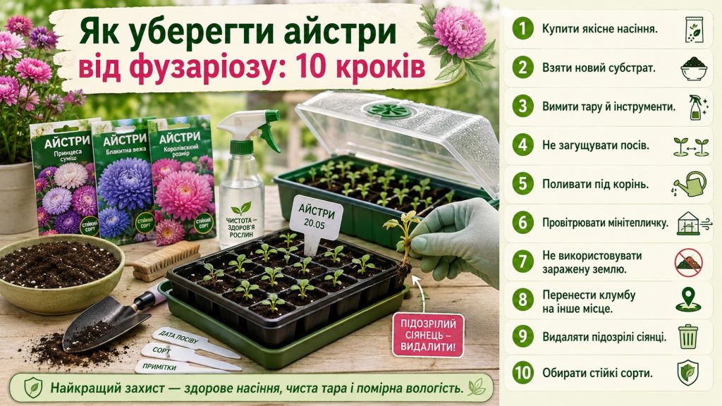 Коли сіяти айстри на розсаду у 2026 році: строки посіву та профілактика фузаріозу