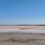 Озеро Солонець-Тузли висихає: спека відкрила рожеву сіль