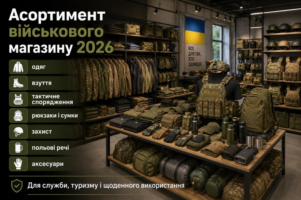 Військові магазини України: M-Tac, Тактик та інші — що пропонують у 2026 році