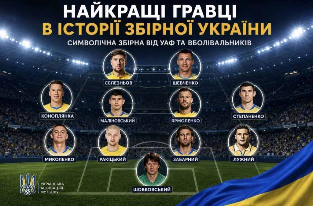 УАФ назвала найкращих гравців в історії збірної України — хто увійшов до символічної команди