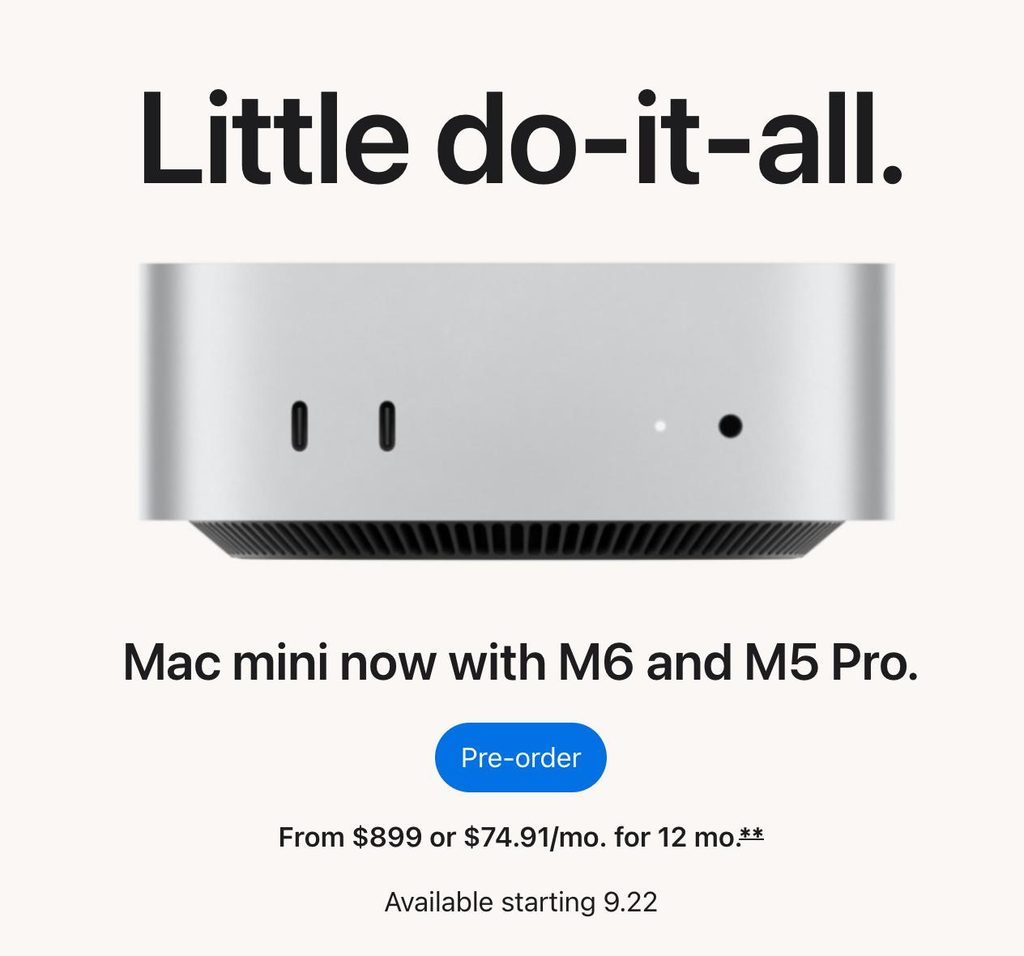 Скільки коштуватиме новий Mac mini з M6 та M5 Pro і коли він надійде у продаж