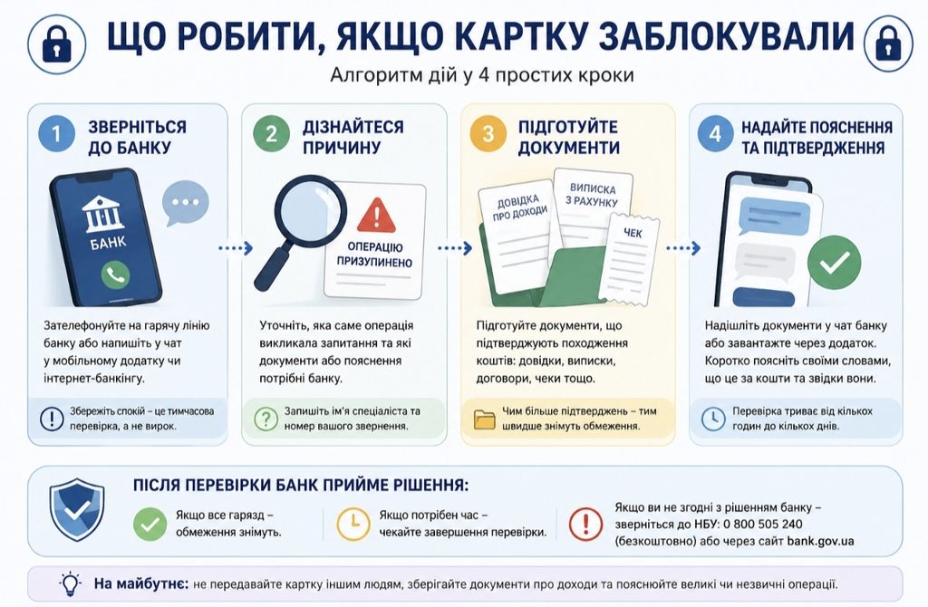 За які перекази можуть заблокувати банківську картку пенсіонера: що змінилося у 2026 році
