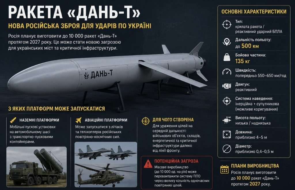 Як працює ракета «Дань-Т»: дальність, бойова частина, носії та система запуску