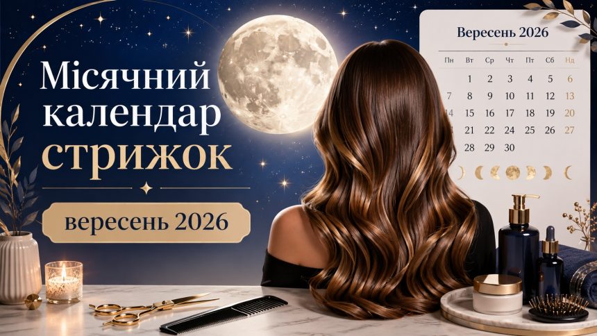 Місячний календар стрижок вересень 2026: найкращі дні для стрижки та догляду за волоссям