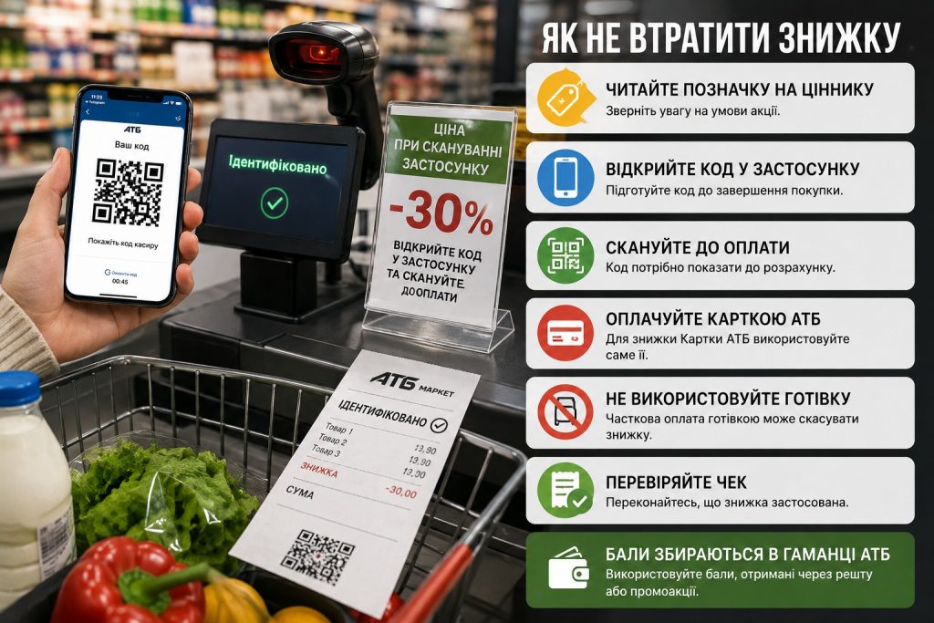 Як працює програма лояльності АТБ у 2026 році: картка, застосунок, знижки та як їх отримати