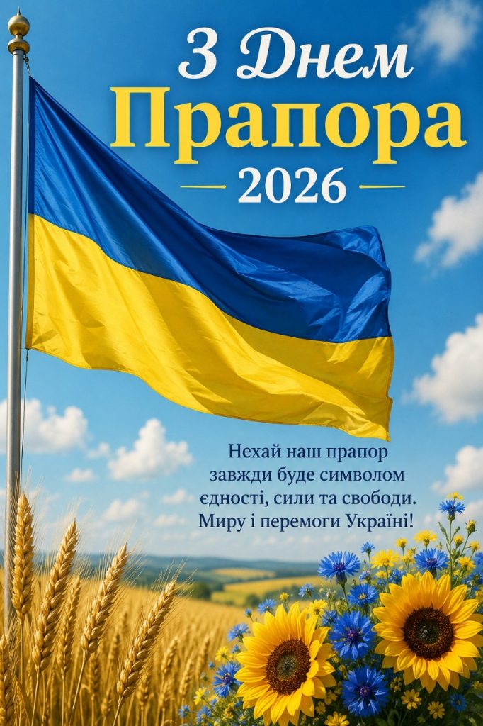 Листівки та привітання з Днем Прапора 2026