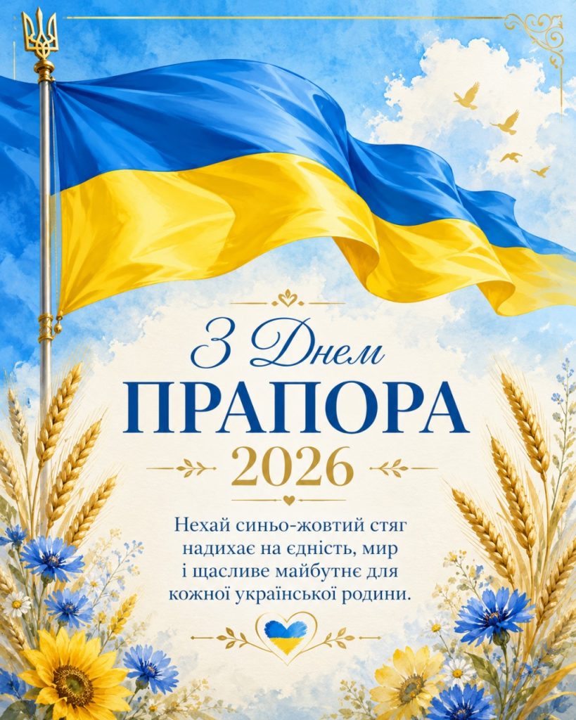 Листівки та привітання з Днем Прапора 2026