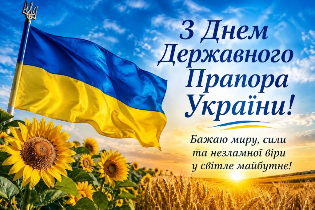 Листівки та привітання з Днем Прапора 2026