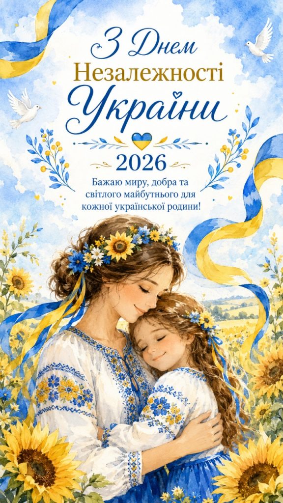 День Незалежності України 2026: картинки, СМС, побажання прозою та листівки