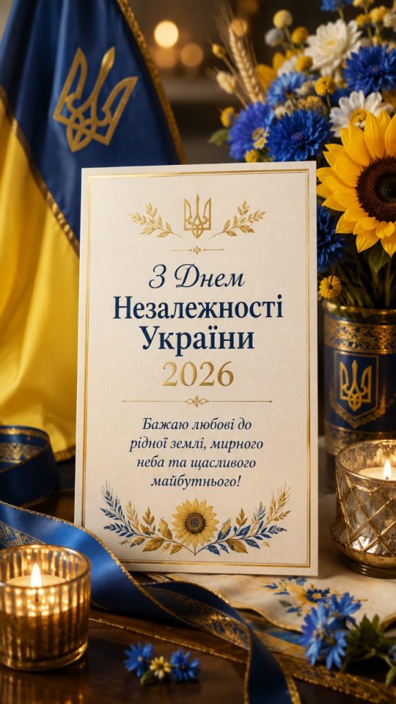 День Незалежності України 2026: картинки, СМС, побажання прозою та листівки