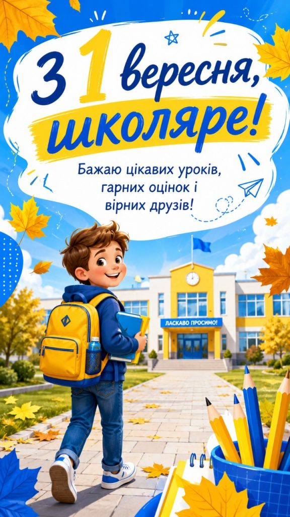 Що побажати школяру на 1 вересня 2026