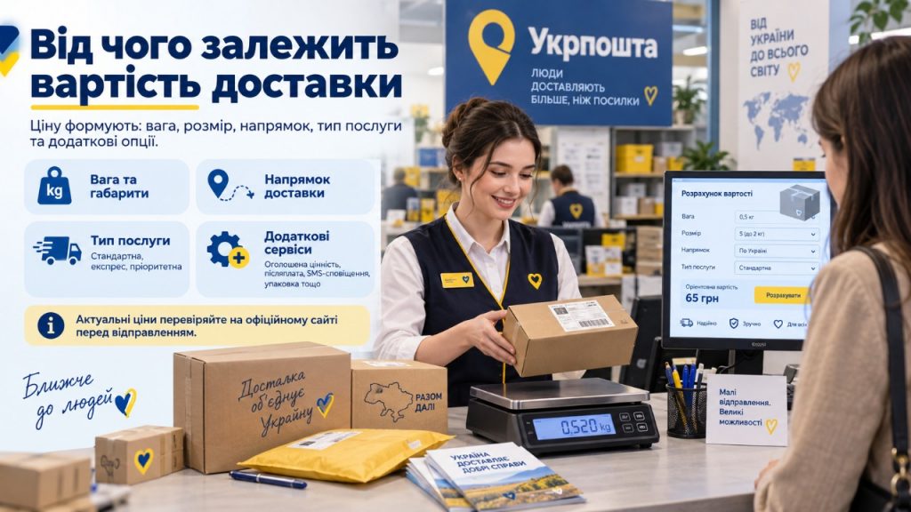 Як працює Укрпошта у 2026 році: тарифи, терміни доставки, види посилок, відстеження та виплати