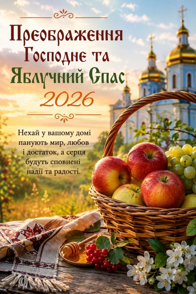 Преображення Господнє та Яблучний Спас 2026: милі картинки, побажання та листівки