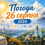 Погода на завтра, 26 серпня 2026, в Україні: прогноз синоптиків та коли очікувати похолодання