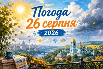 Погода на завтра, 26 серпня 2026, в Україні: прогноз синоптиків та коли очікувати похолодання