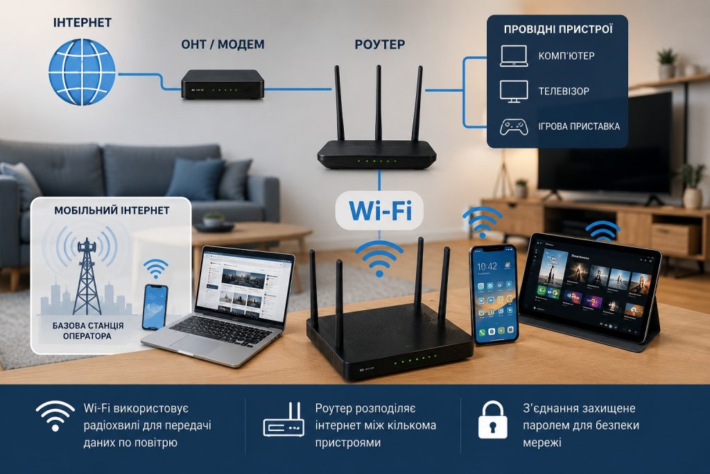Як працює Wi-Fi простими словами: роутер, радіохвилі та передача інтернету