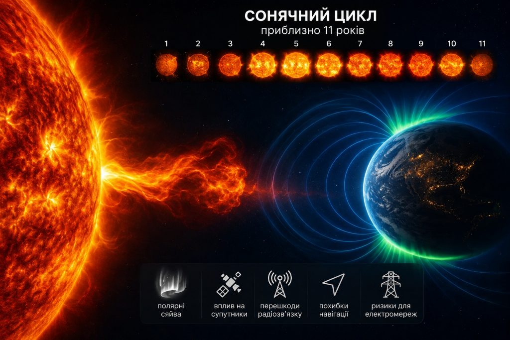 Цікаві факти про Сонце: температура, склад, водневий синтез, цикл 11 років і майбутнє зірки