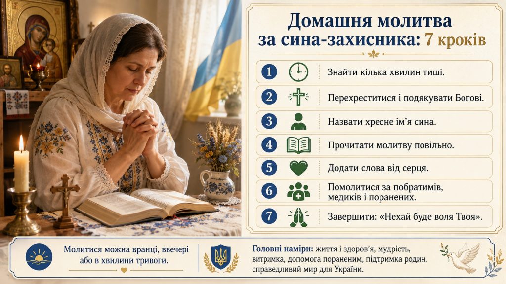 Молитва за сина, який на війні: сильні православні молитви про захист військового