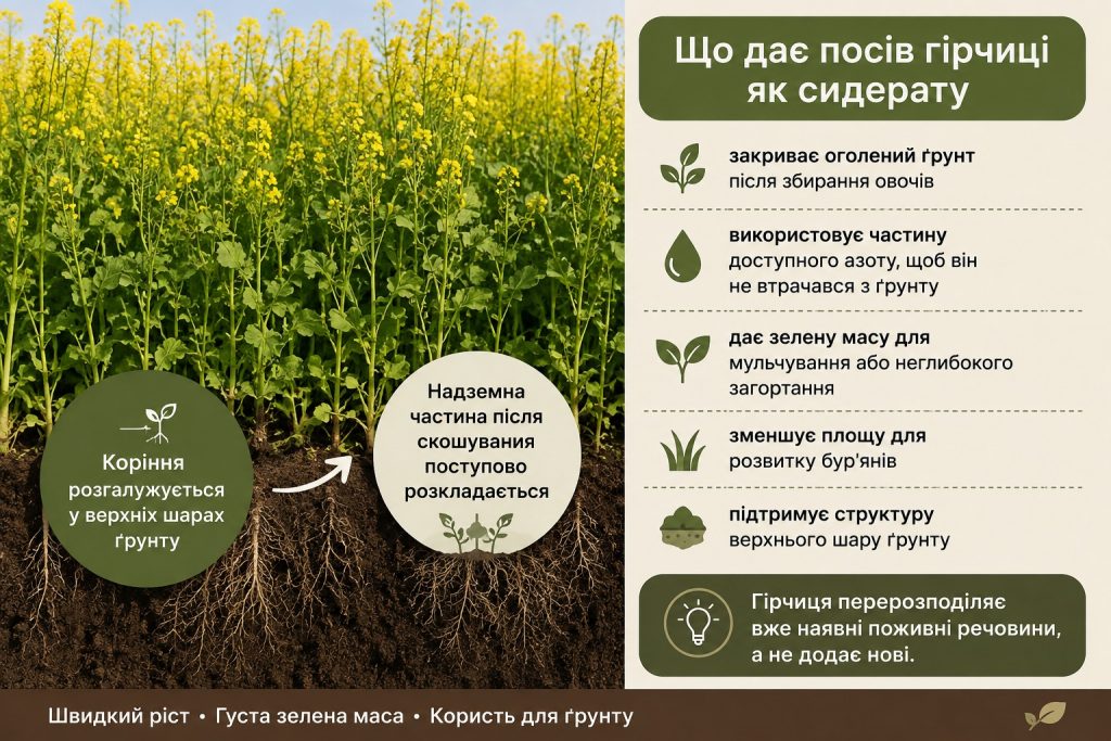 Гірчиця як сидерат: коли сіяти восени і весною, норма висіву та як посіяти вручну
