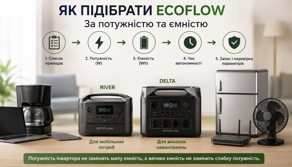 Як працює EcoFlow: чим відрізняються Delta і River, що означають Wh та яку станцію вибрати
