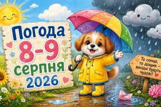 Погода на вихідні, 8-9 серпня 2026, в Україні: прогноз синоптиків та коли очікувати похолодання