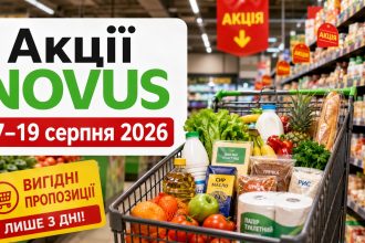 Акції NOVUS 17–19 серпня 2026: що купити зі знижкою до 50% до завершення каталогу