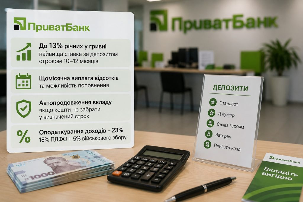 ПриватБанк у 2026 році: рахунки, картки, депозити, кредити та Приват24